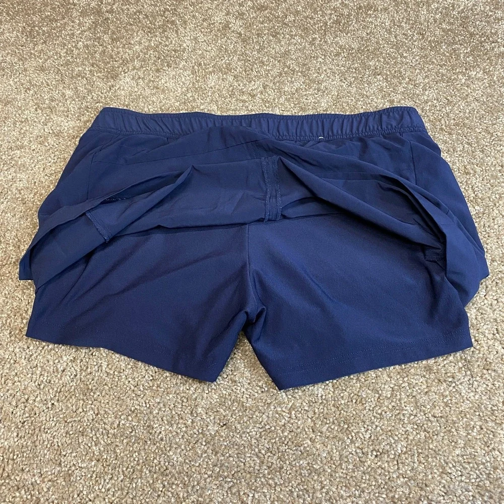 Eddie Bauer Soho Athletic Skort Womens Medium Navy Blue Stretch Built In Brief